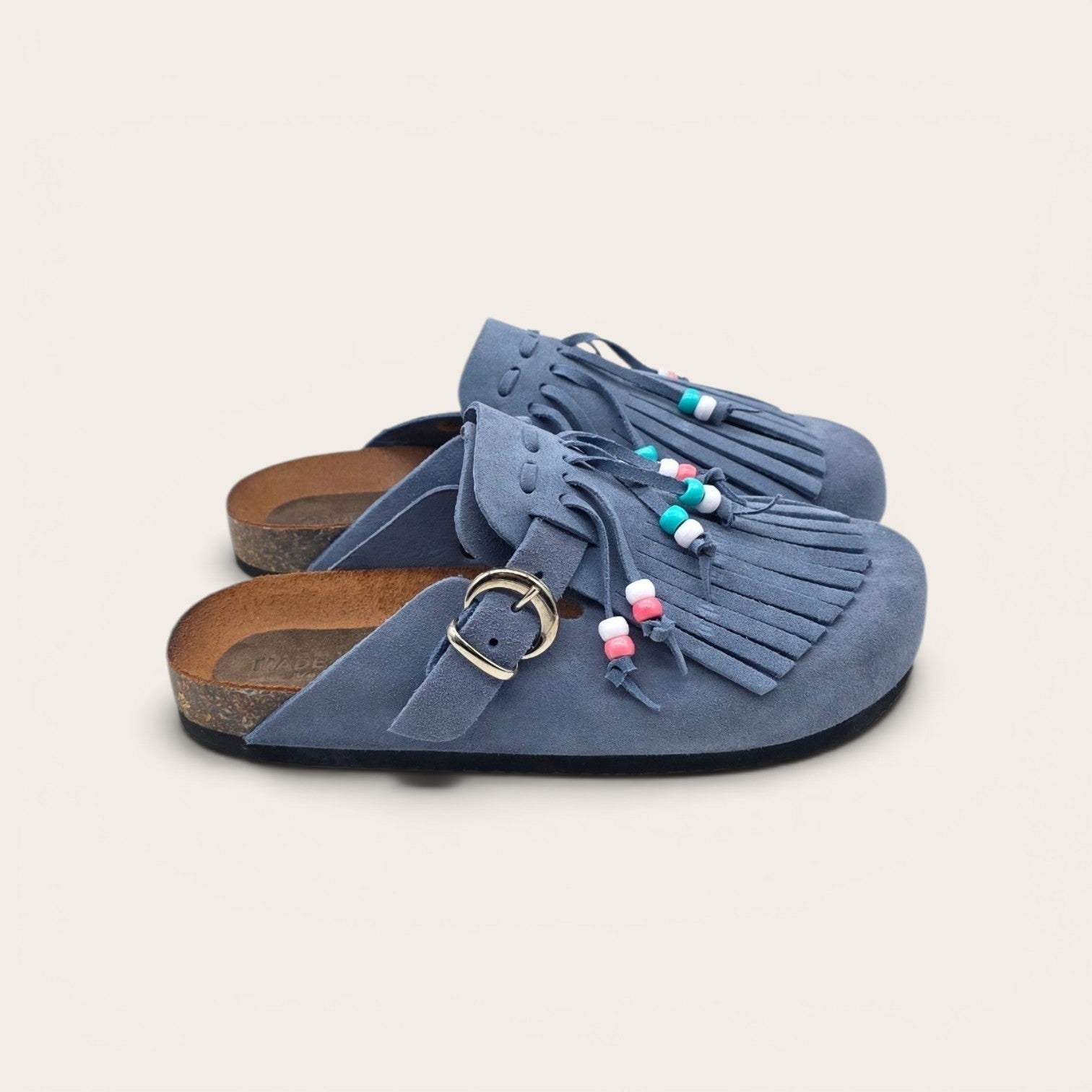 SABOT IN VERA PELLE CON FRANCIA E  PERLINE