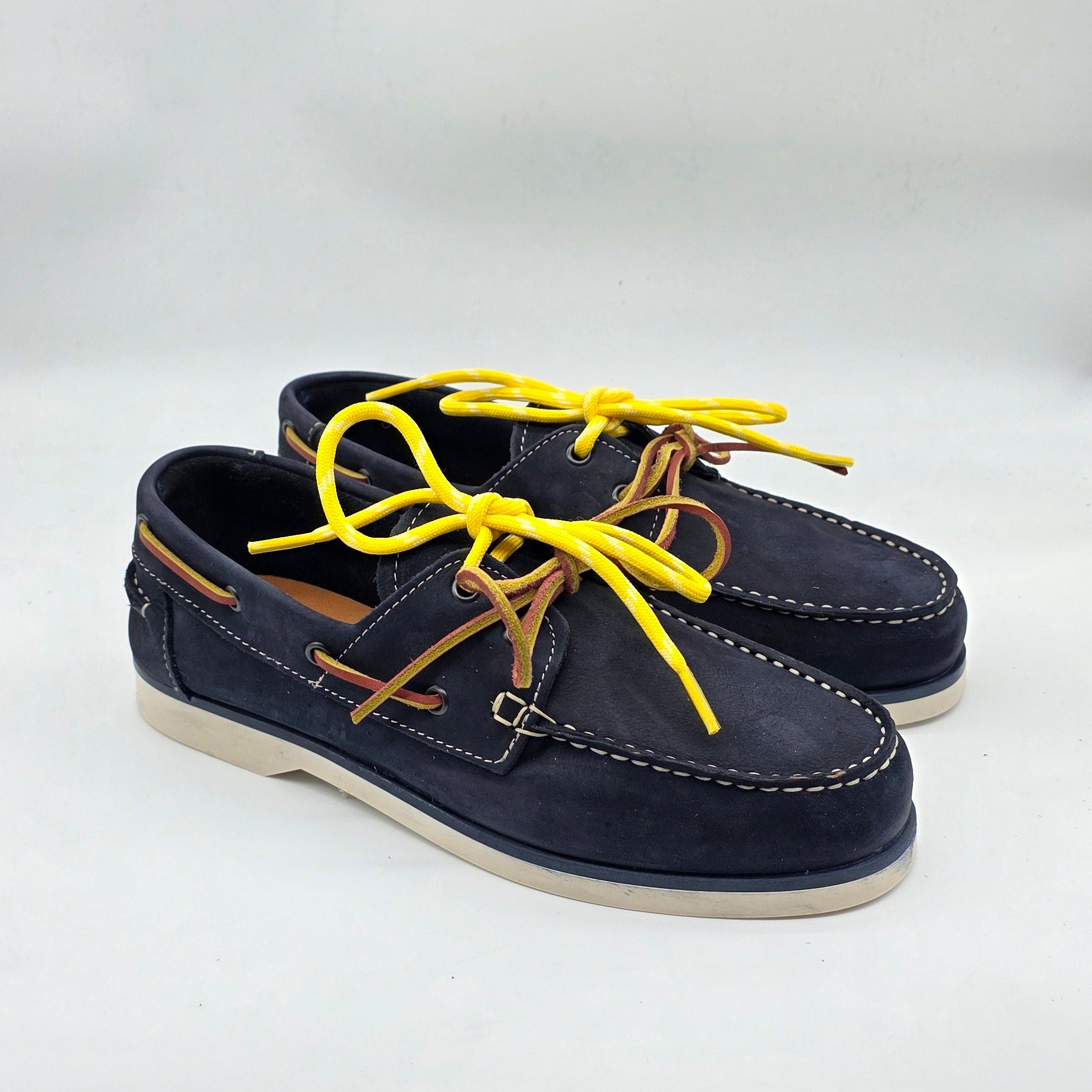 BARCA DA UOMO IN PELLE NABUK BLU MARINO