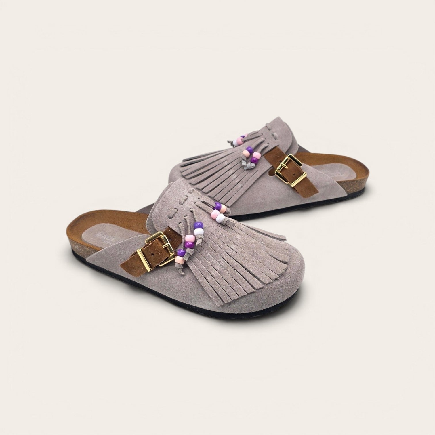 SABOT IN VERA PELLE CON FRANCIA E PERLINE