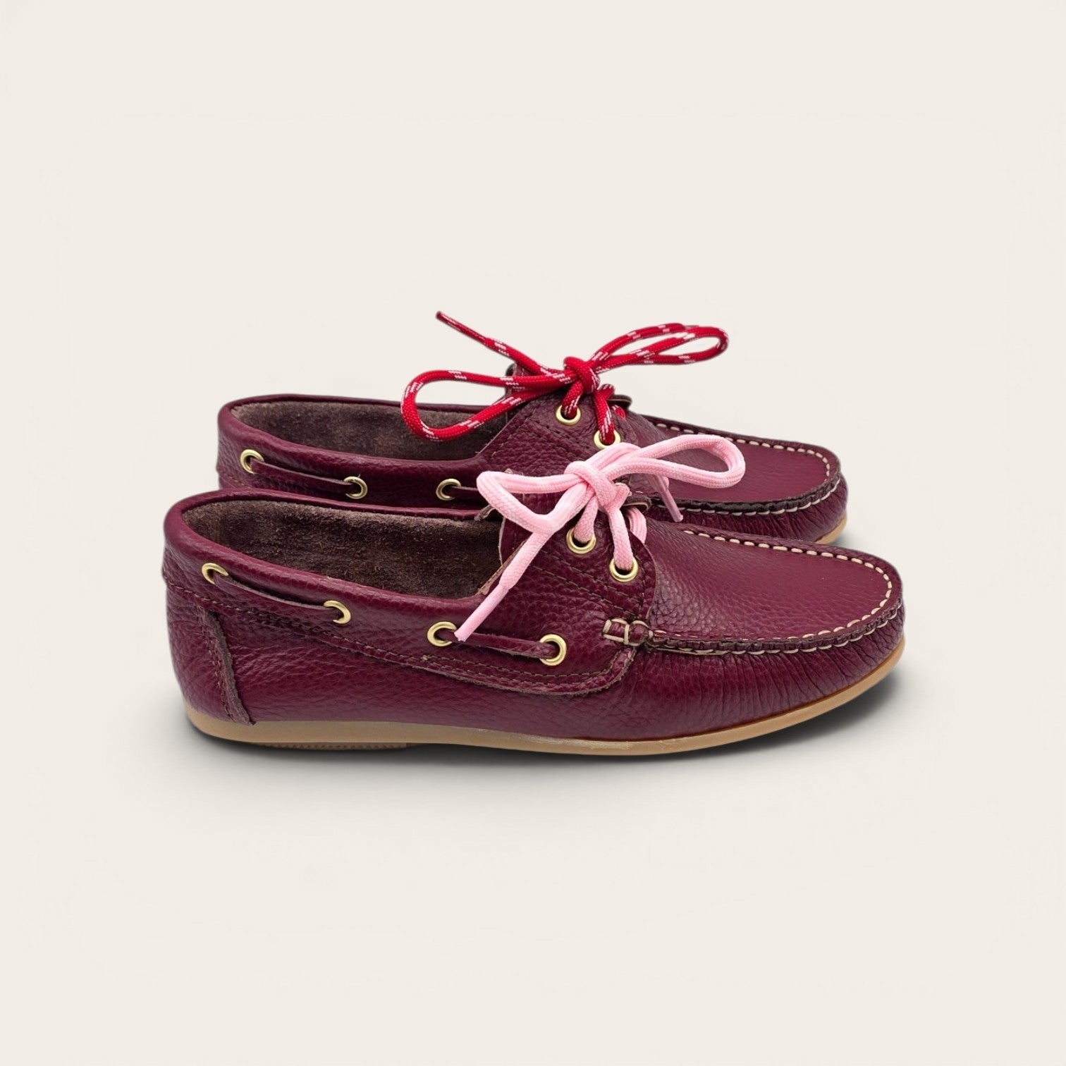 MOCASSINO DA DONNA IN VERA PELLE BOTTOLATA BORDEAUX