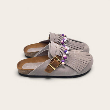 SABOT IN VERA PELLE CON FRANCIA E PERLINE