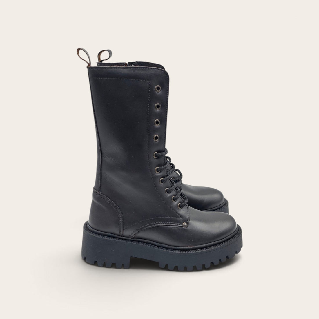 STIVALETTO PARTENOPE IN VERA PELLE MARRONE SCURO