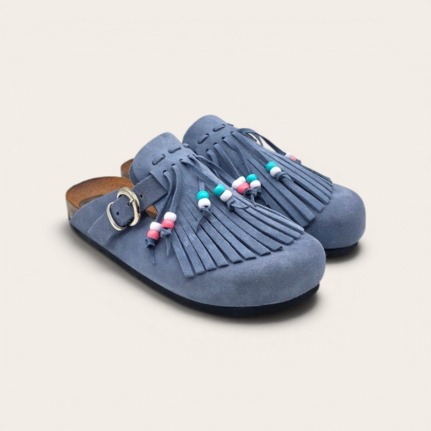 SABOT IN VERA PELLE CON FRANCIA E  PERLINE