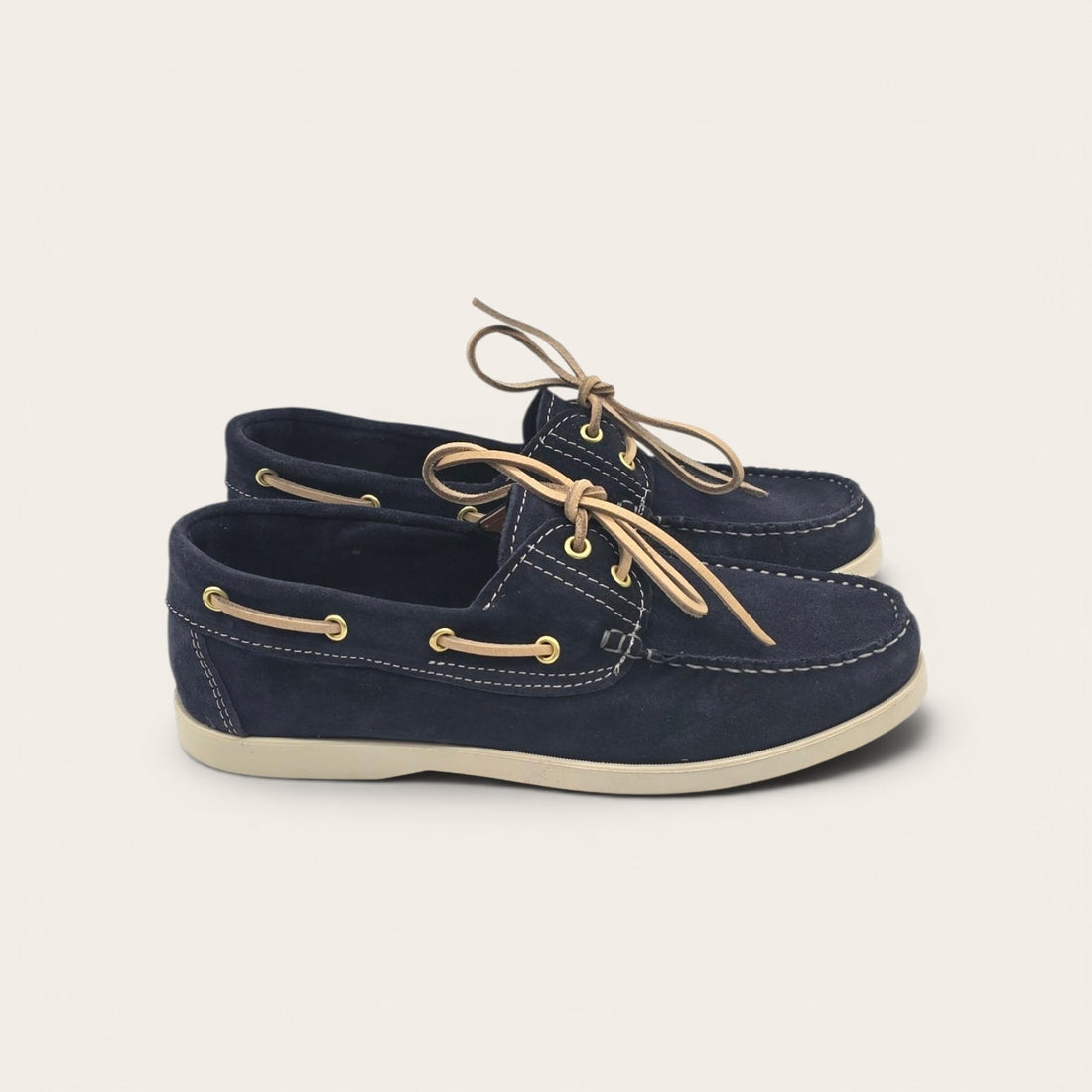 BARCA DA UOMO IN VERA PELLE CAMOSCIO NAVY