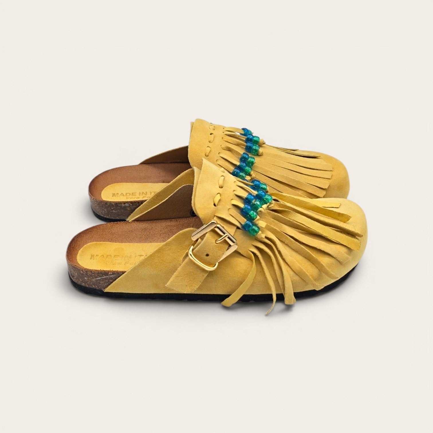 SABOT IN VERA PELLE CON FRANCIA E PERLINE