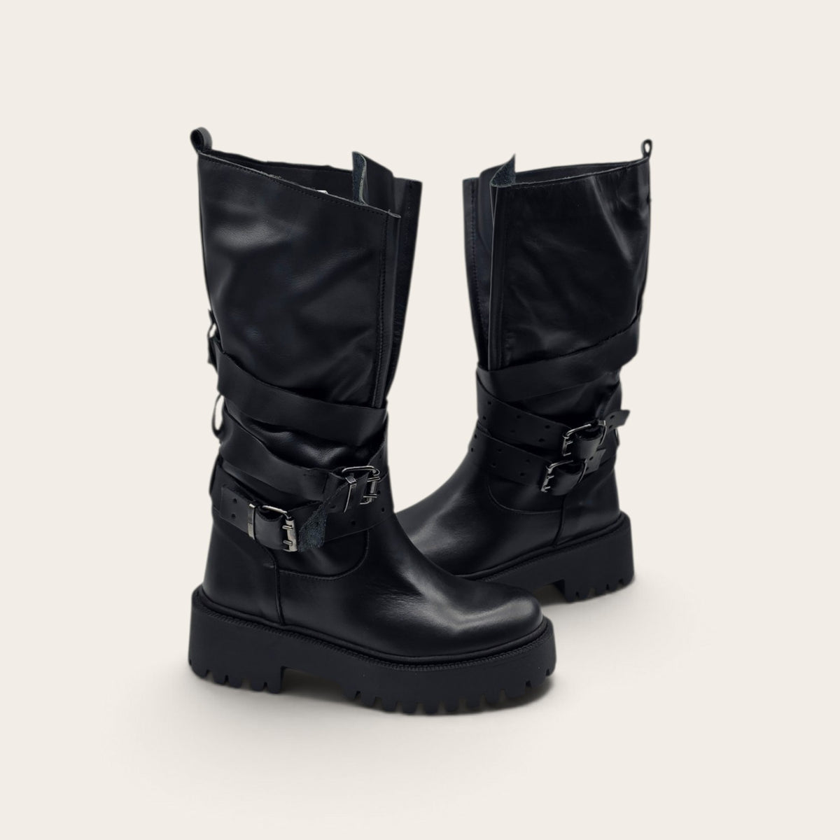 STIVALE ICON IN VERA PELLE NERO