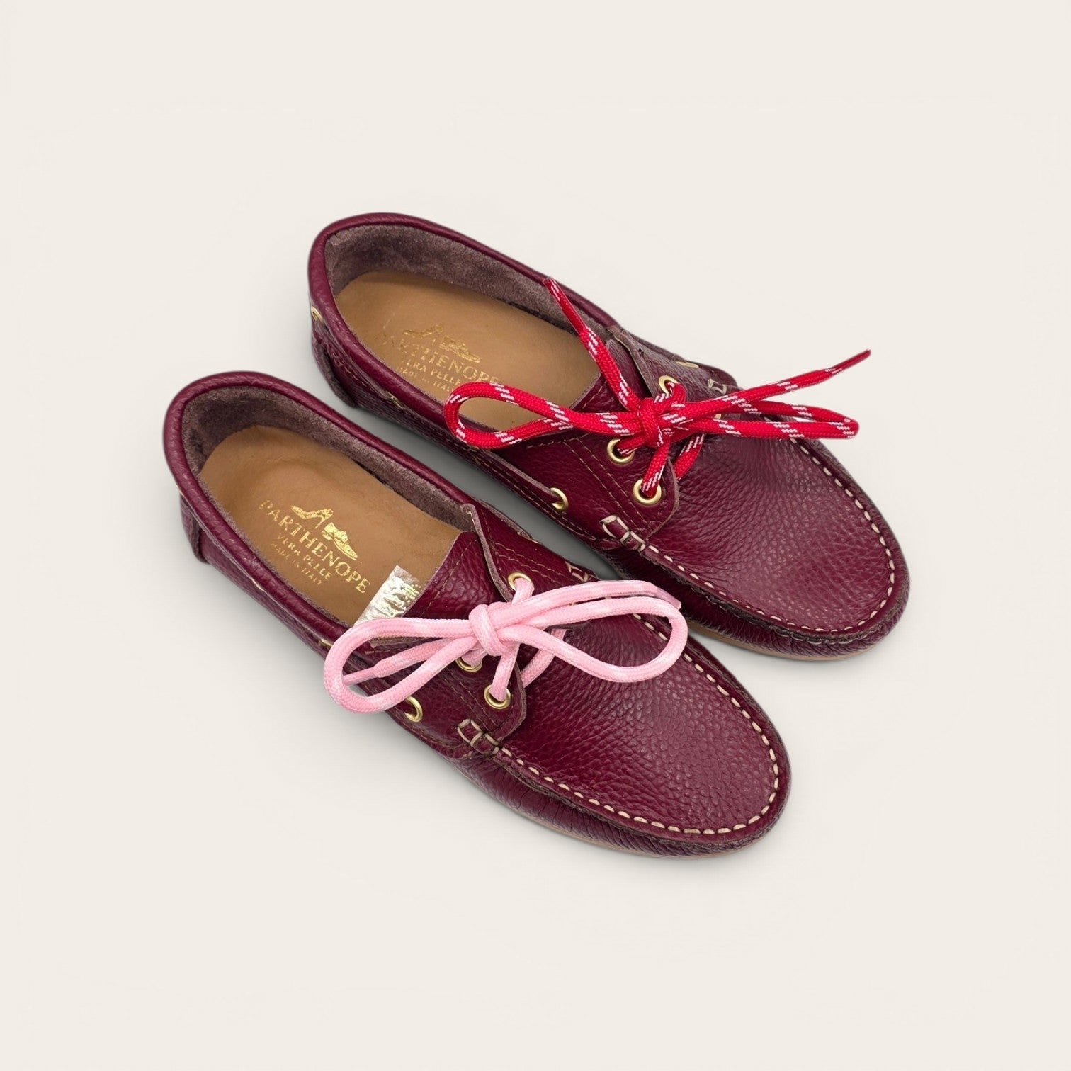 MOCASSINO DA DONNA IN VERA PELLE BOTTOLATA BORDEAUX