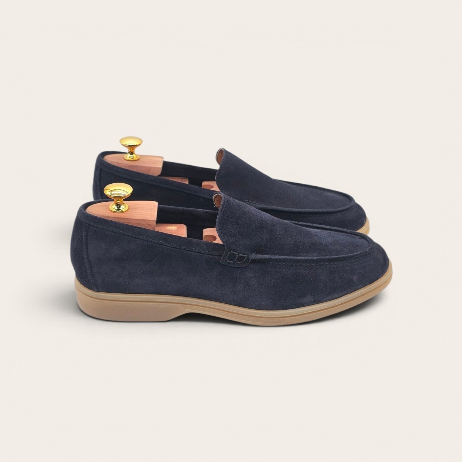 MOCASSINO PORTOCERVO DA UOMO IN PELLE CAMOSCIO BLU
