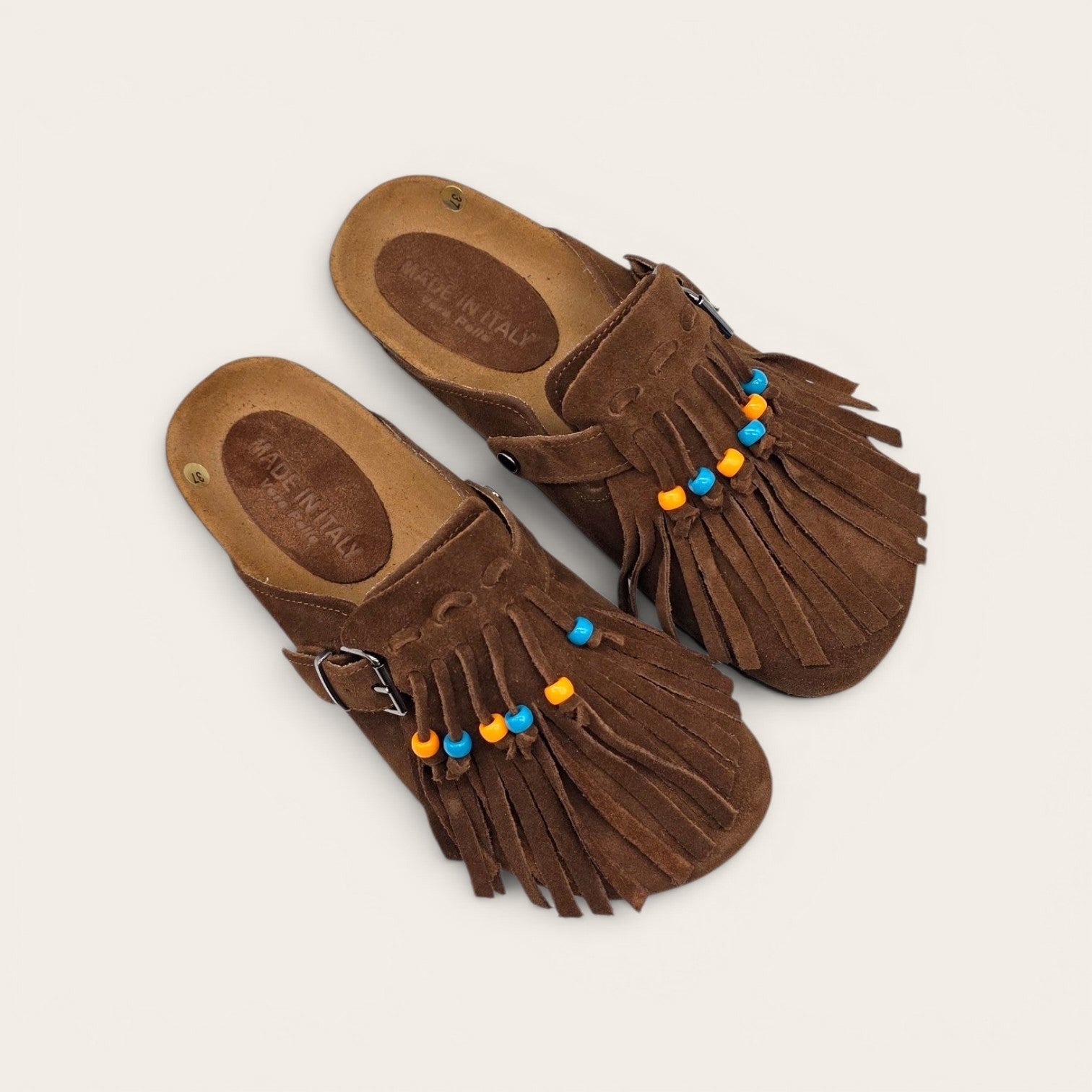 SABOT IN VERA PELLE CON FRANCIA E PERLINE
