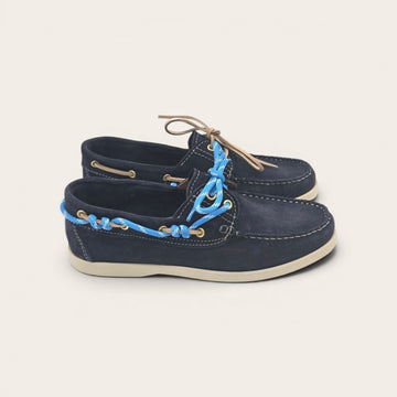 BARCA DA UOMO IN VERA PELLE CAMOSCIO NAVY
