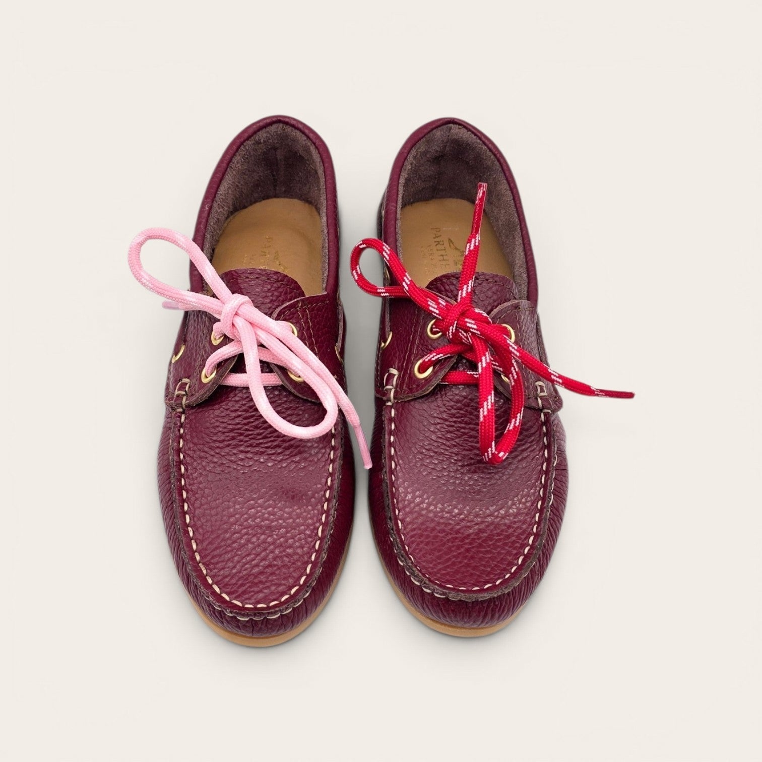 MOCASSINO DA DONNA IN VERA PELLE BOTTOLATA BORDEAUX