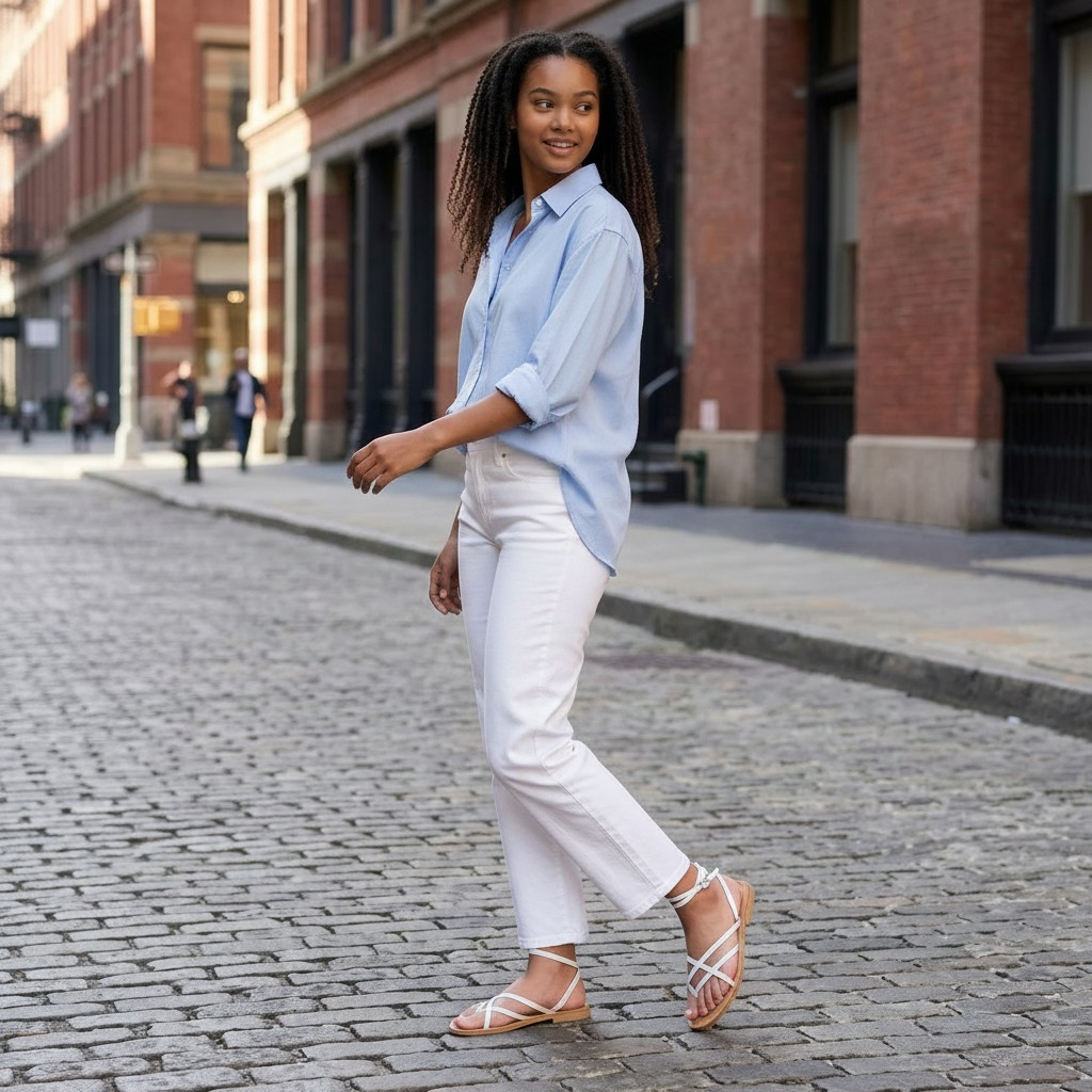 SANDALO CAPRI IN VERA PELLE BIANCA