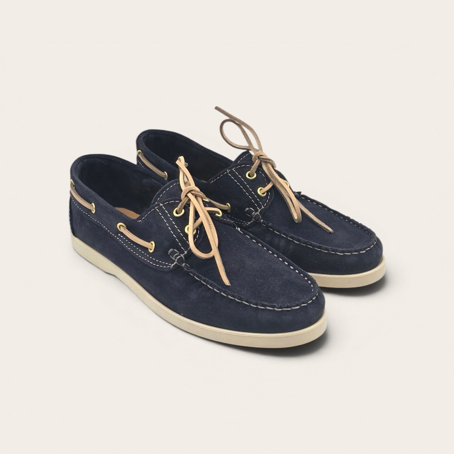 BARCA DA UOMO IN VERA PELLE CAMOSCIO NAVY