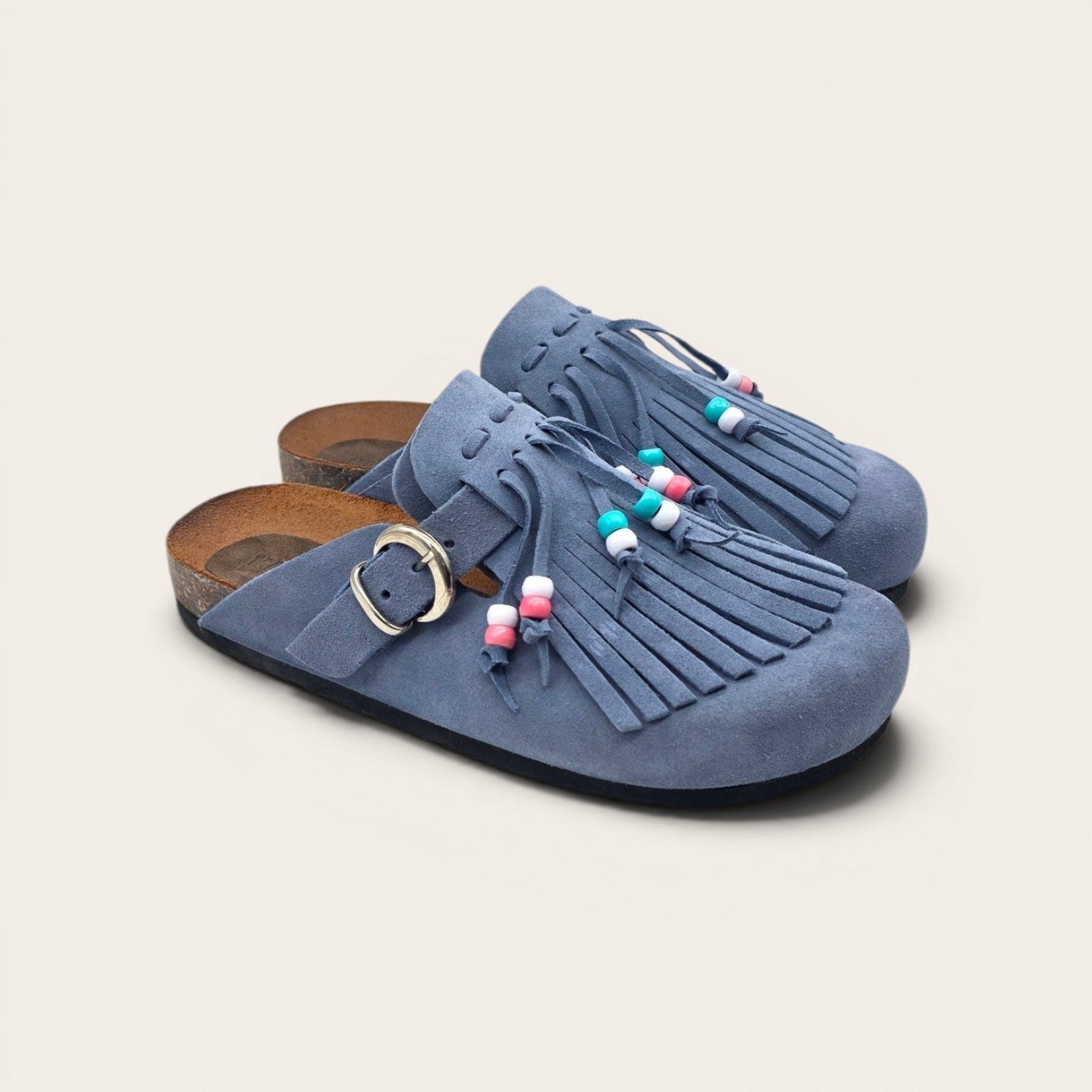 SABOT IN VERA PELLE CON FRANCIA E  PERLINE
