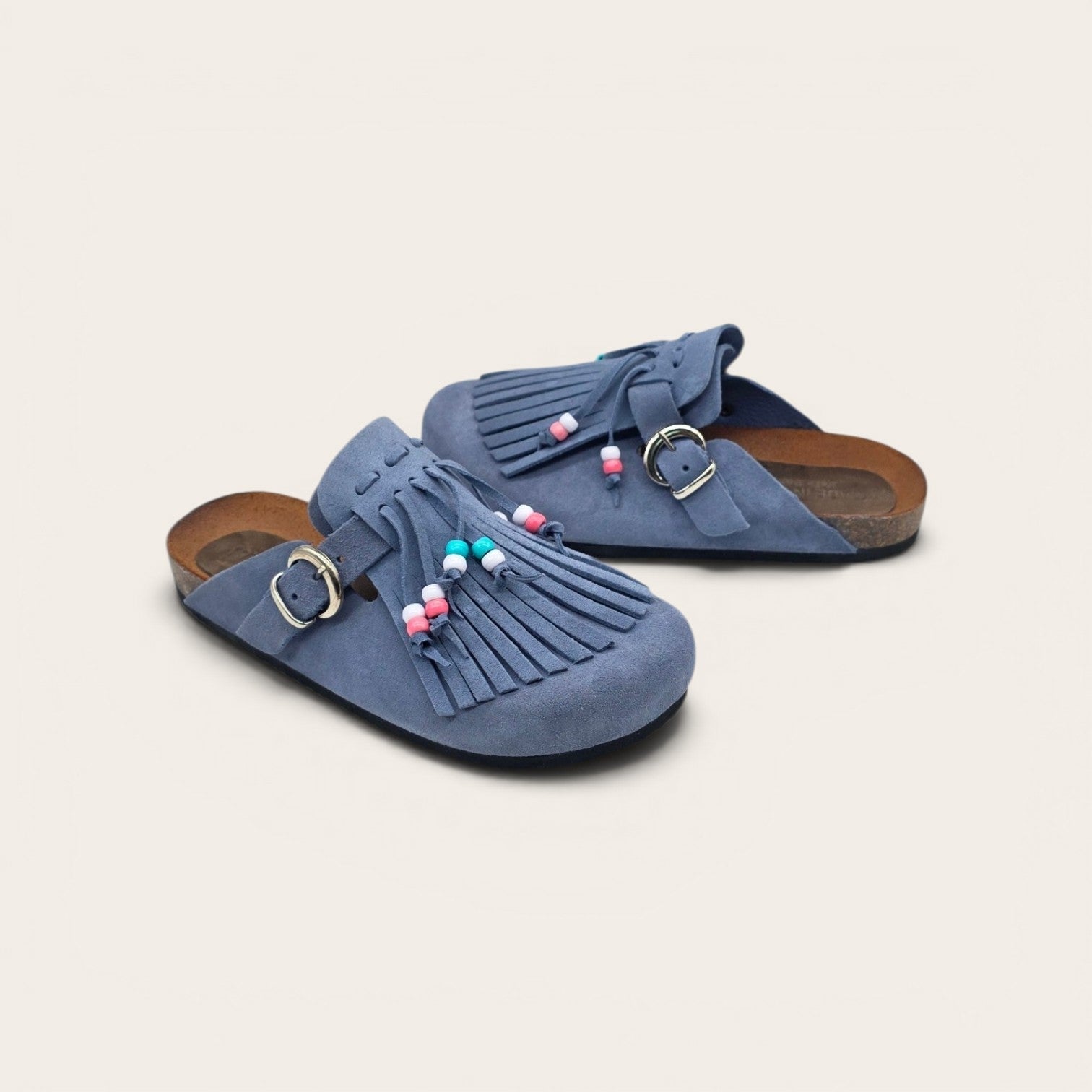 SABOT IN VERA PELLE CON FRANCIA E  PERLINE