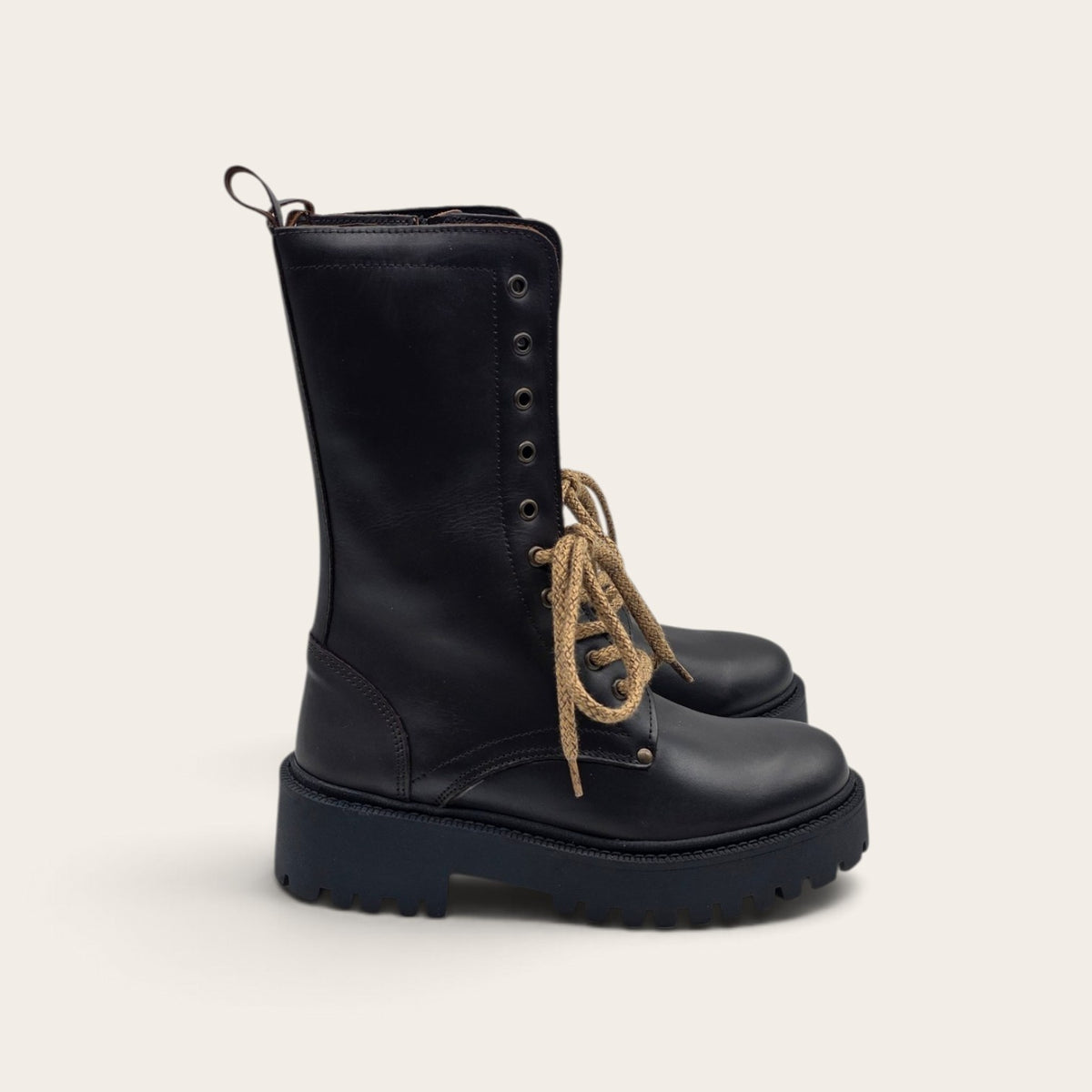 STIVALETTO PARTENOPE IN VERA PELLE MARRONE SCURO