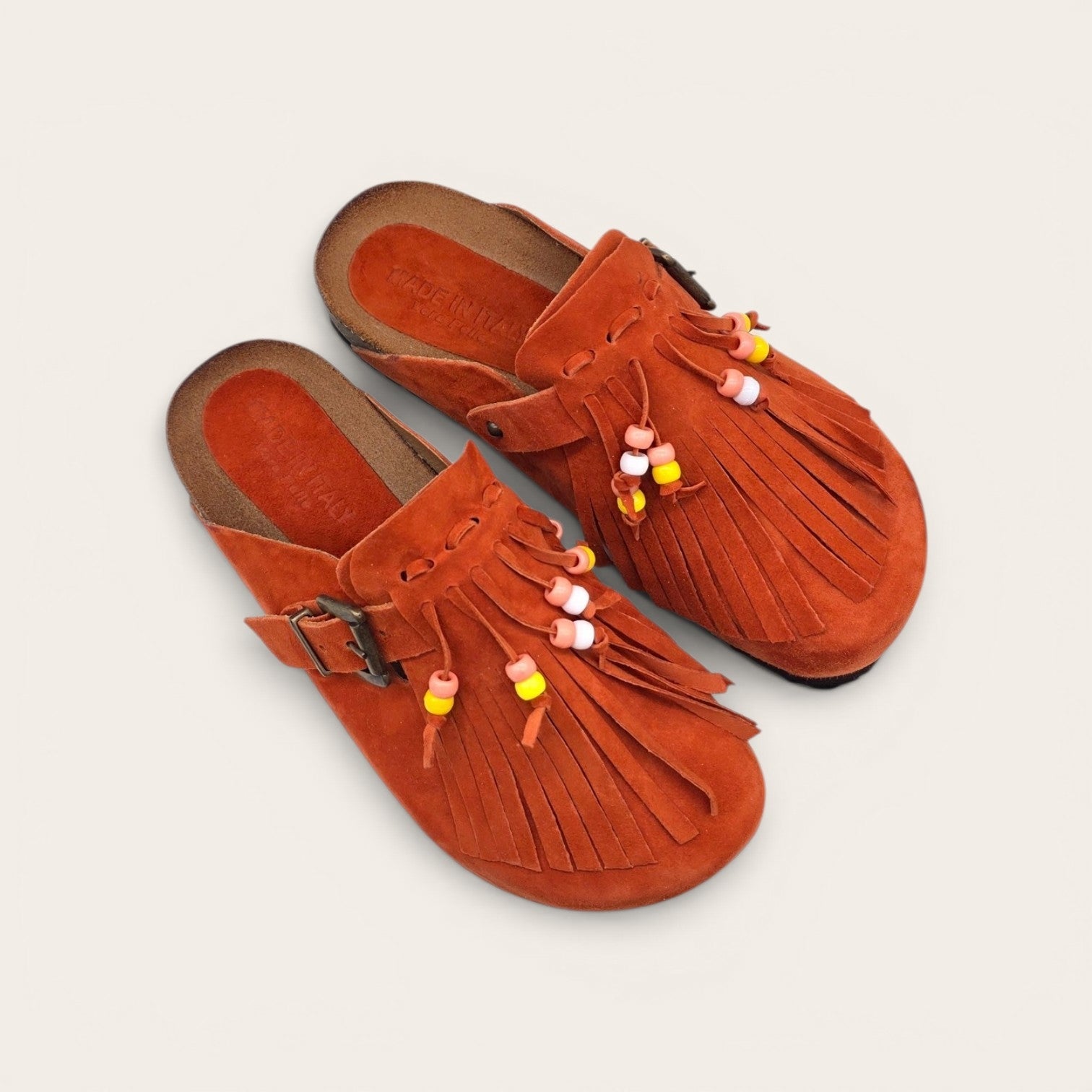 SABOT IN VERA PELLE CON FRANCIA E PERLINE