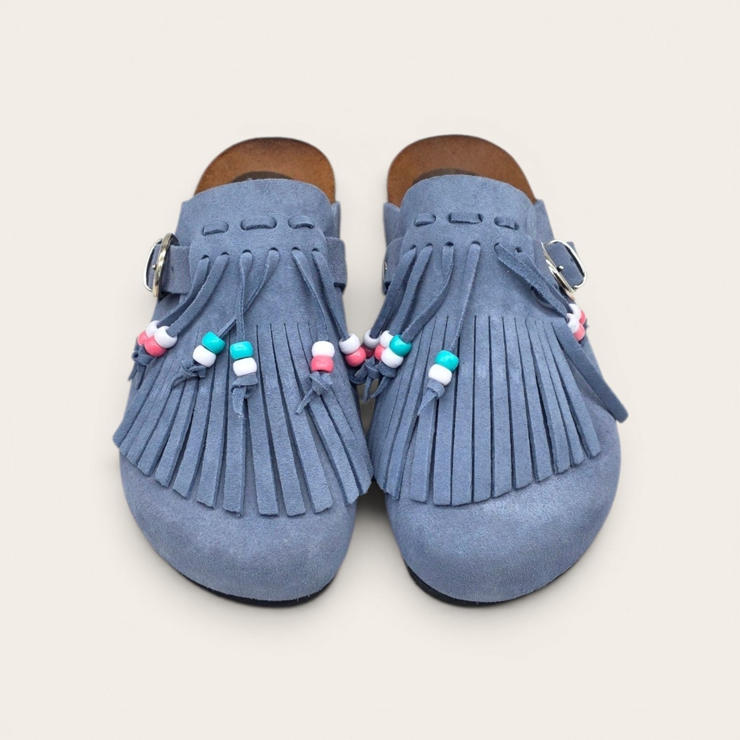 SABOT IN VERA PELLE CON FRANCIA E  PERLINE