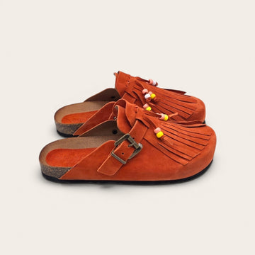 SABOT IN VERA PELLE CON FRANCIA E PERLINE