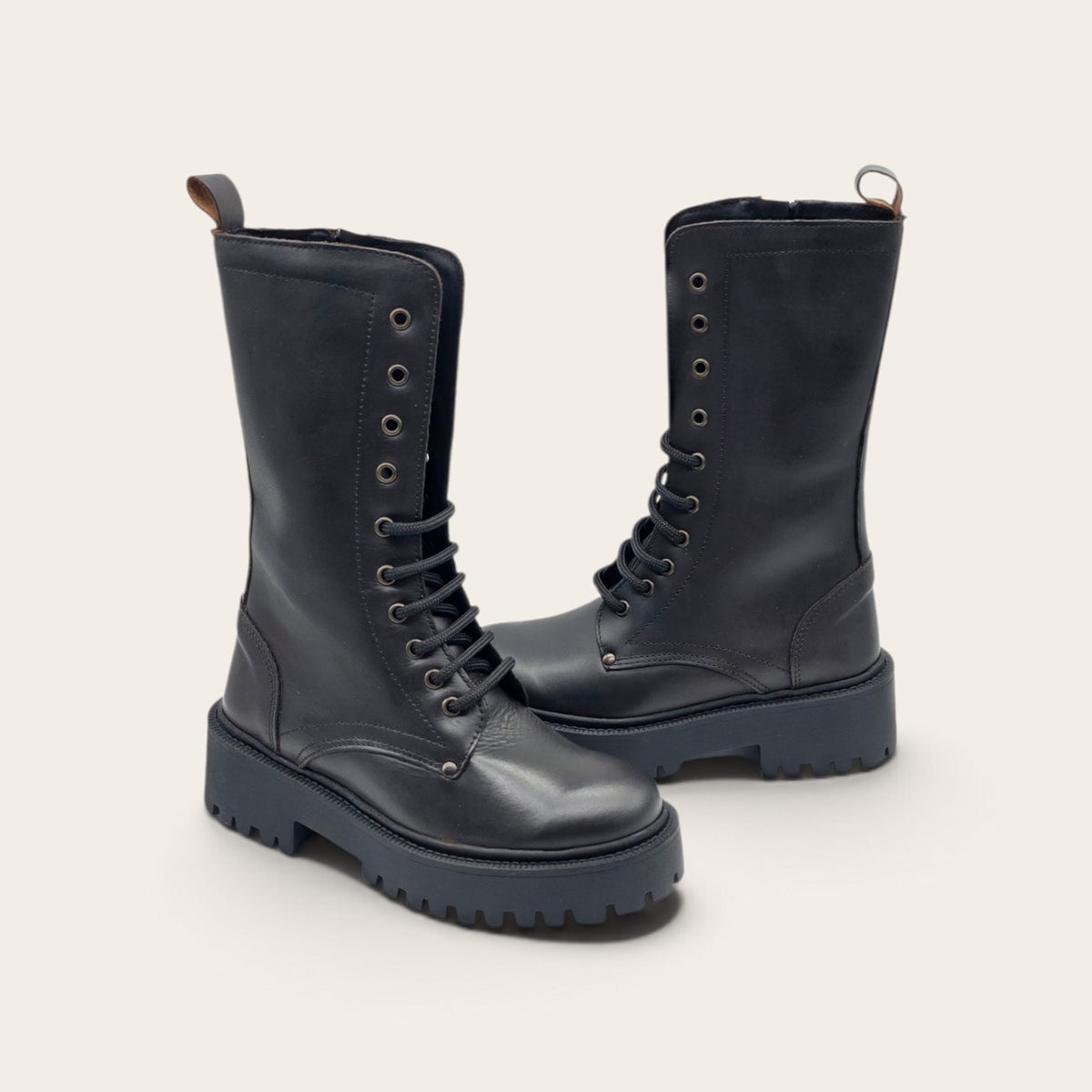 STIVALETTO PARTENOPE IN VERA PELLE MARRONE SCURO