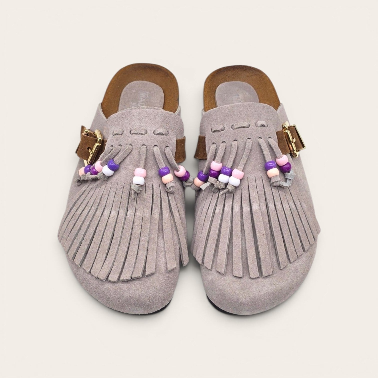 SABOT IN VERA PELLE CON FRANCIA E PERLINE