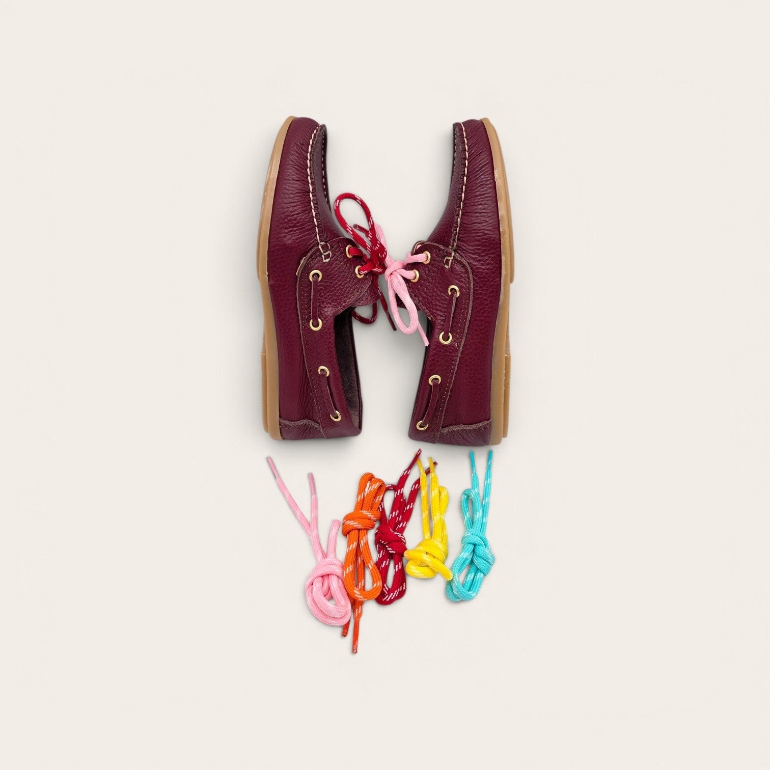 MOCASSINO DA DONNA IN VERA PELLE BOTTOLATA BORDEAUX