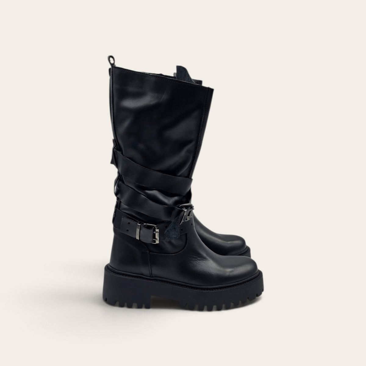 STIVALE ICON IN VERA PELLE NERO