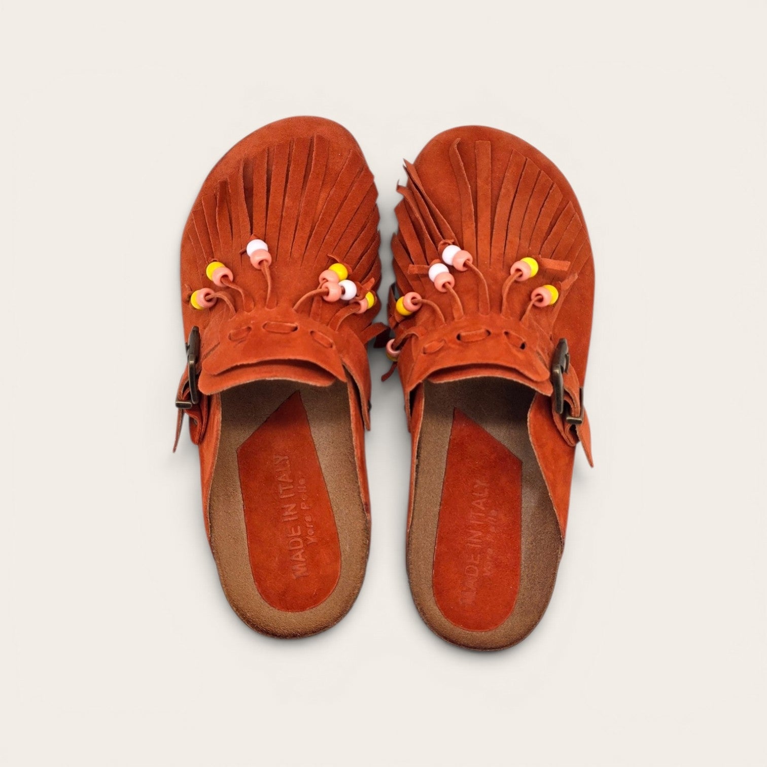 SABOT IN VERA PELLE CON FRANCIA E PERLINE