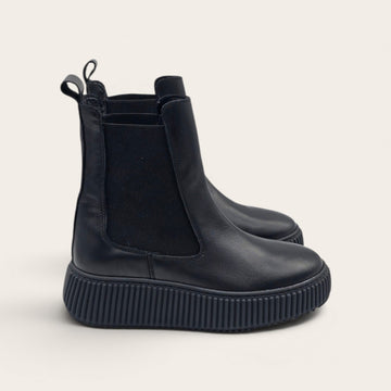 BEATLES VESUVIO IN VERA PELLE NERO