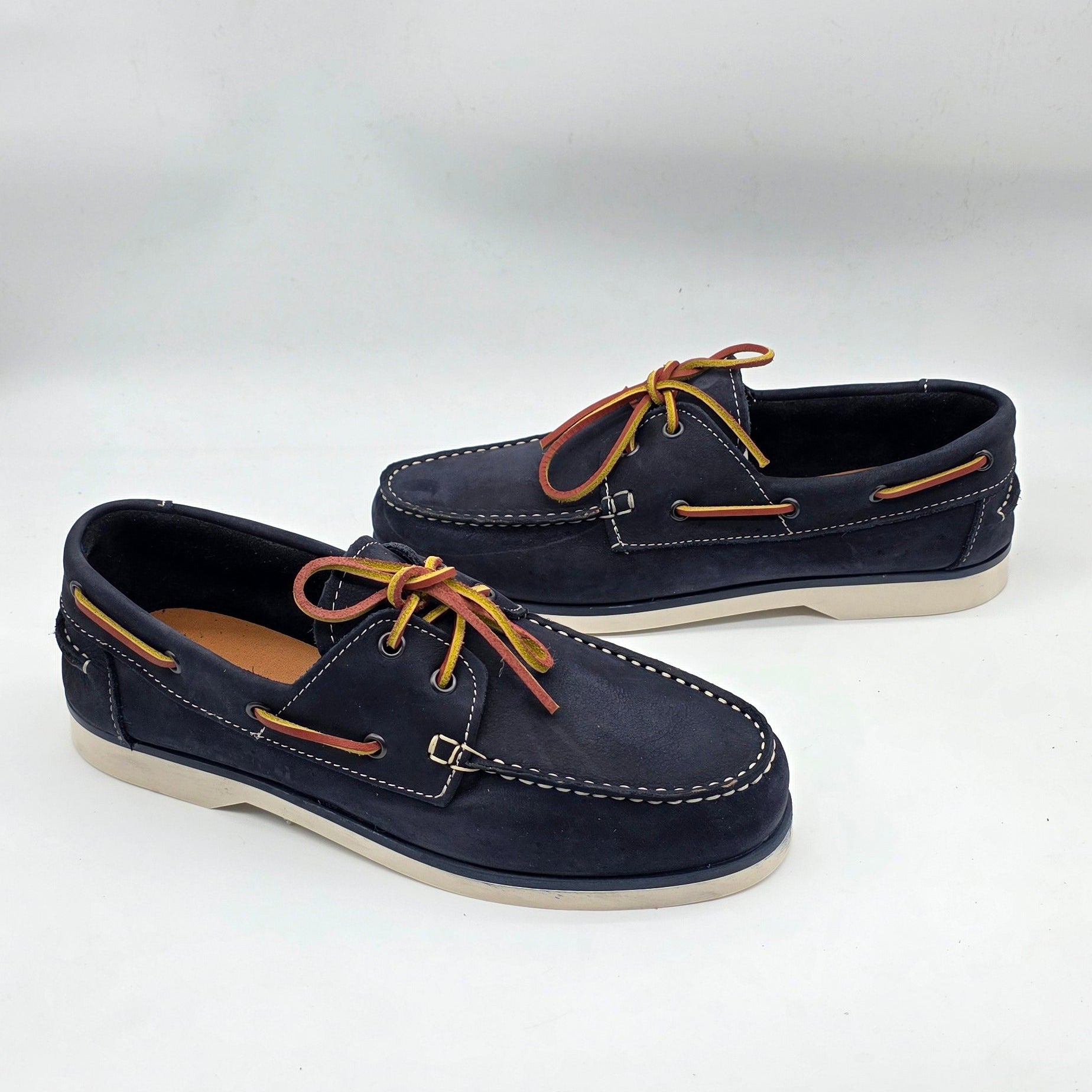 BARCA DA UOMO IN PELLE NABUK BLU MARINO