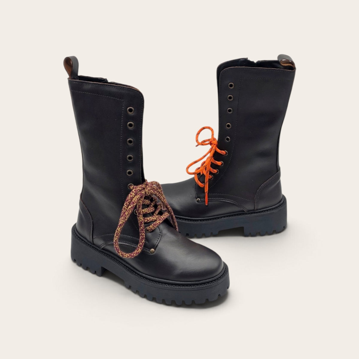 STIVALETTO PARTENOPE IN VERA PELLE MARRONE SCURO