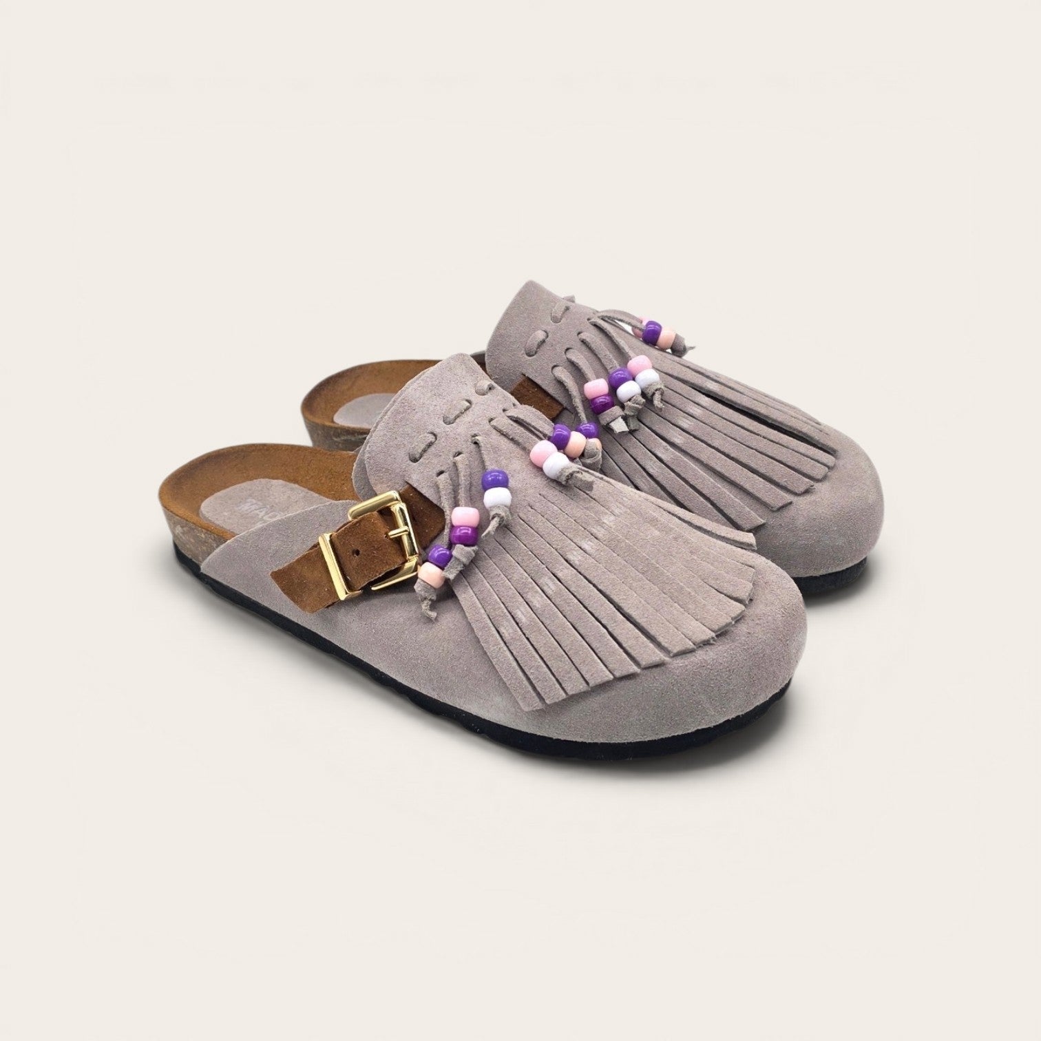 SABOT IN VERA PELLE CON FRANCIA E PERLINE