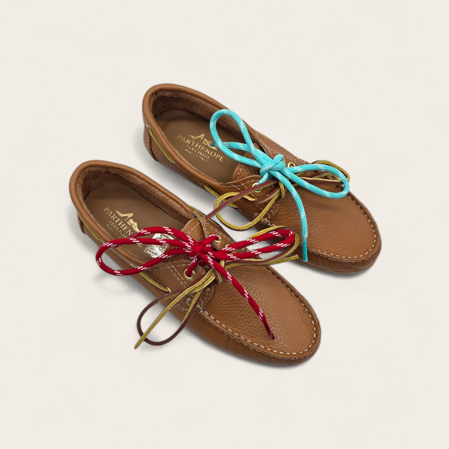 MOCASSINO DA DONNA IN VERA PELLE BOTTOLATA MARRONE