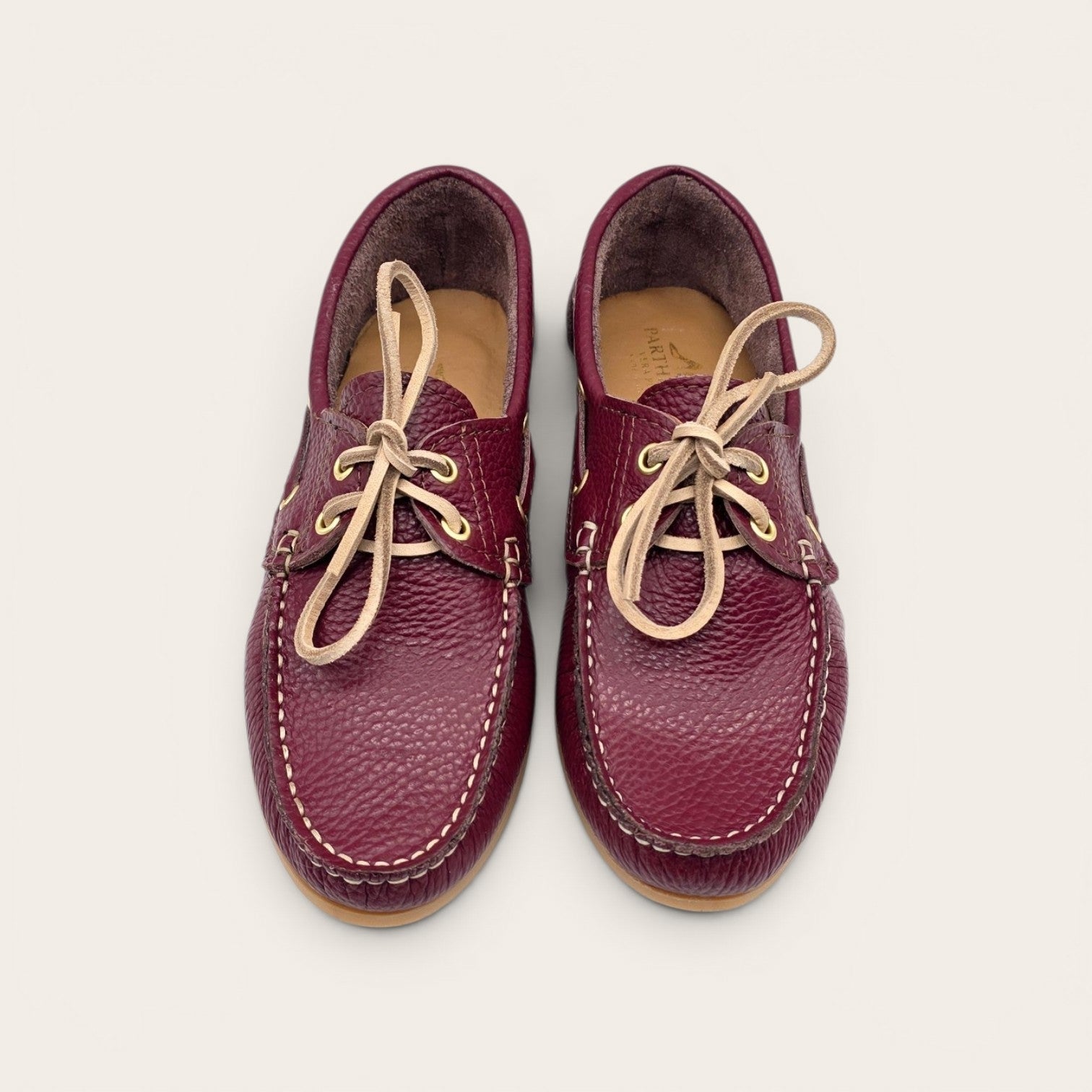 MOCASSINO DA DONNA IN VERA PELLE BOTTOLATA BORDEAUX