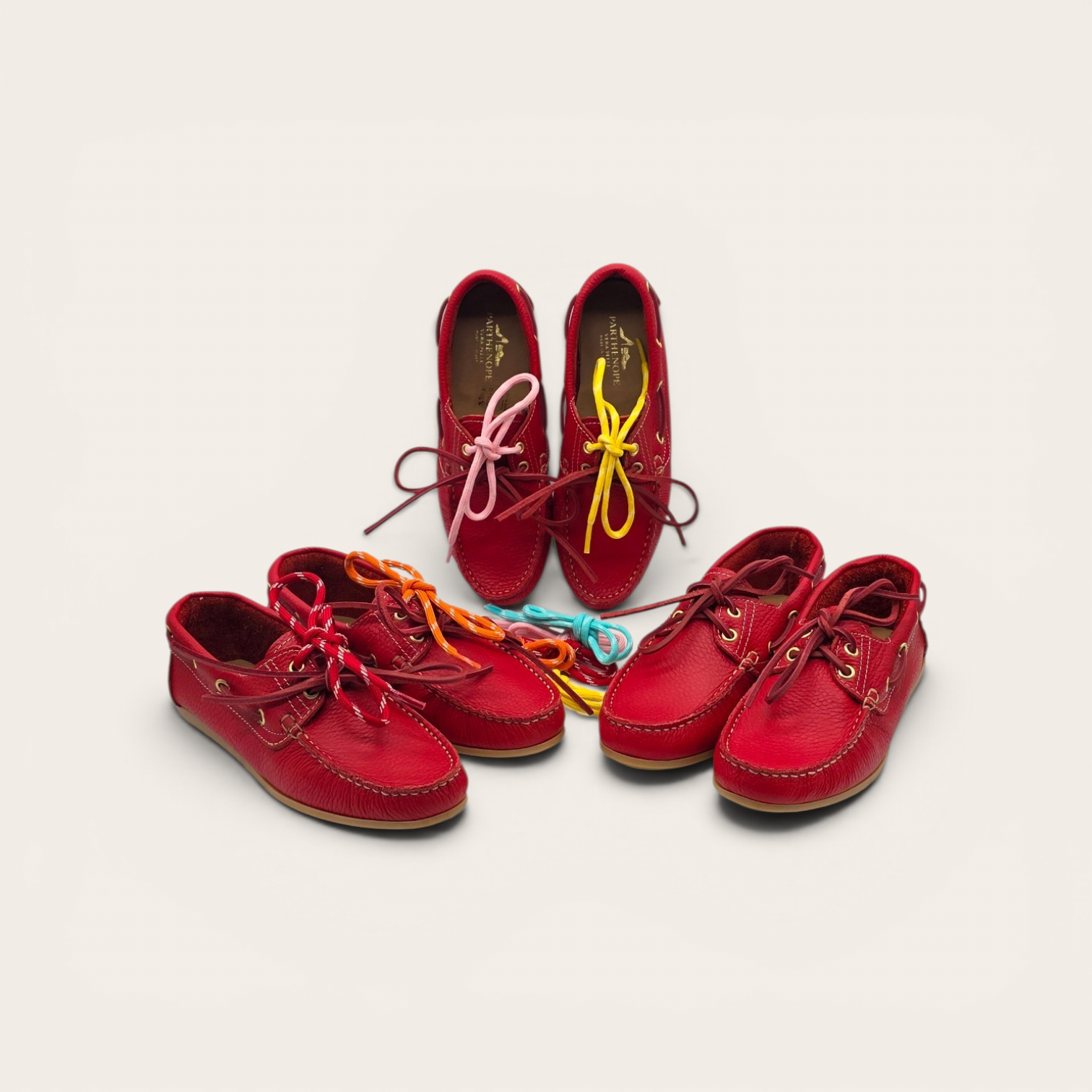 MOCASSINO DA DONNA IN VERA PELLE BOTTOLATA ROSSO