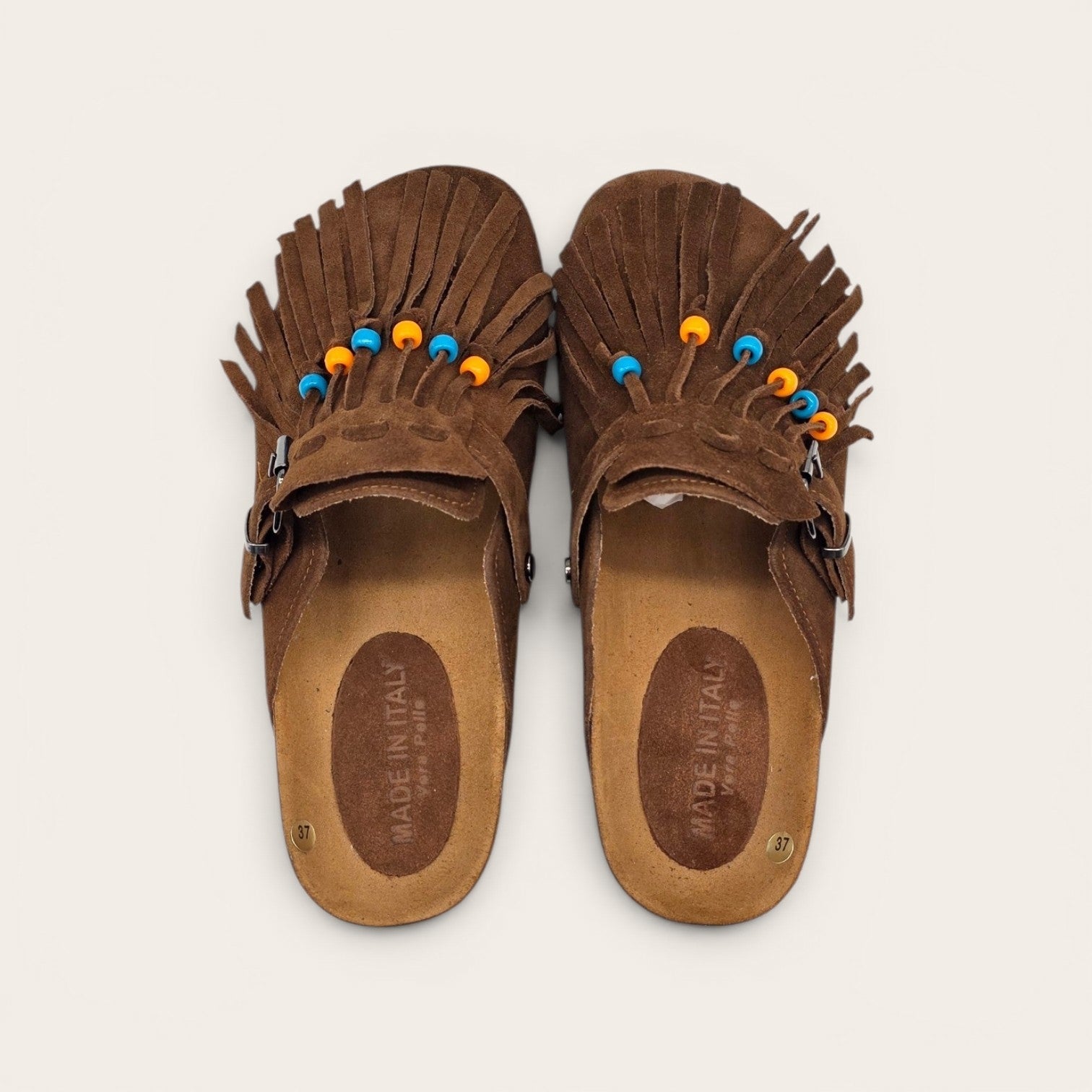 SABOT IN VERA PELLE CON FRANCIA E PERLINE