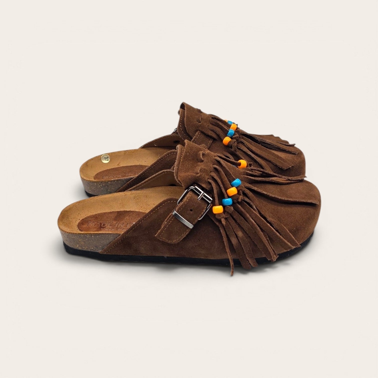 SABOT IN VERA PELLE CON FRANCIA E PERLINE