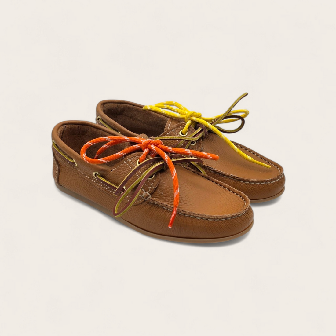MOCASSINO DA DONNA IN VERA PELLE BOTTOLATA MARRONE