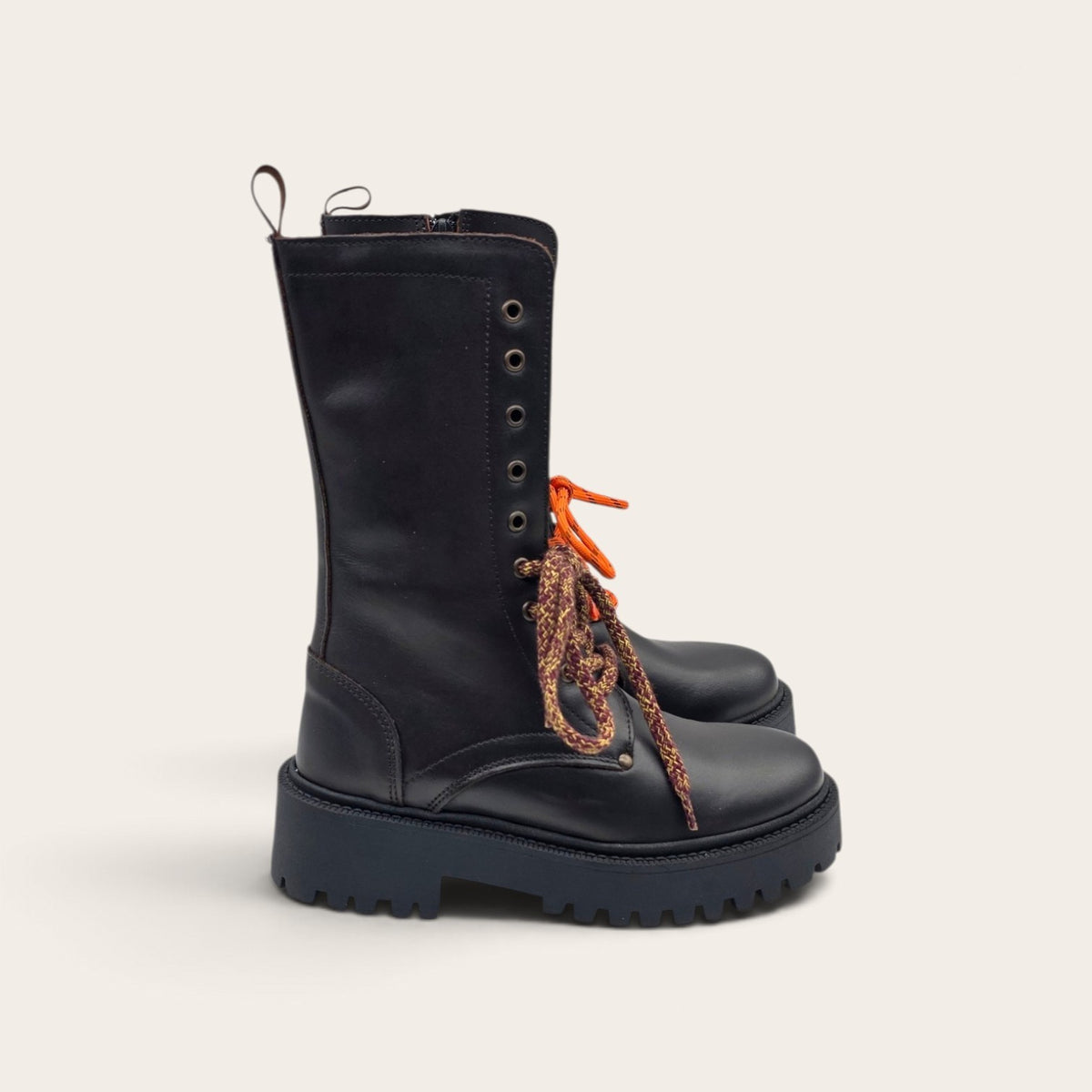 STIVALETTO PARTENOPE IN VERA PELLE MARRONE SCURO