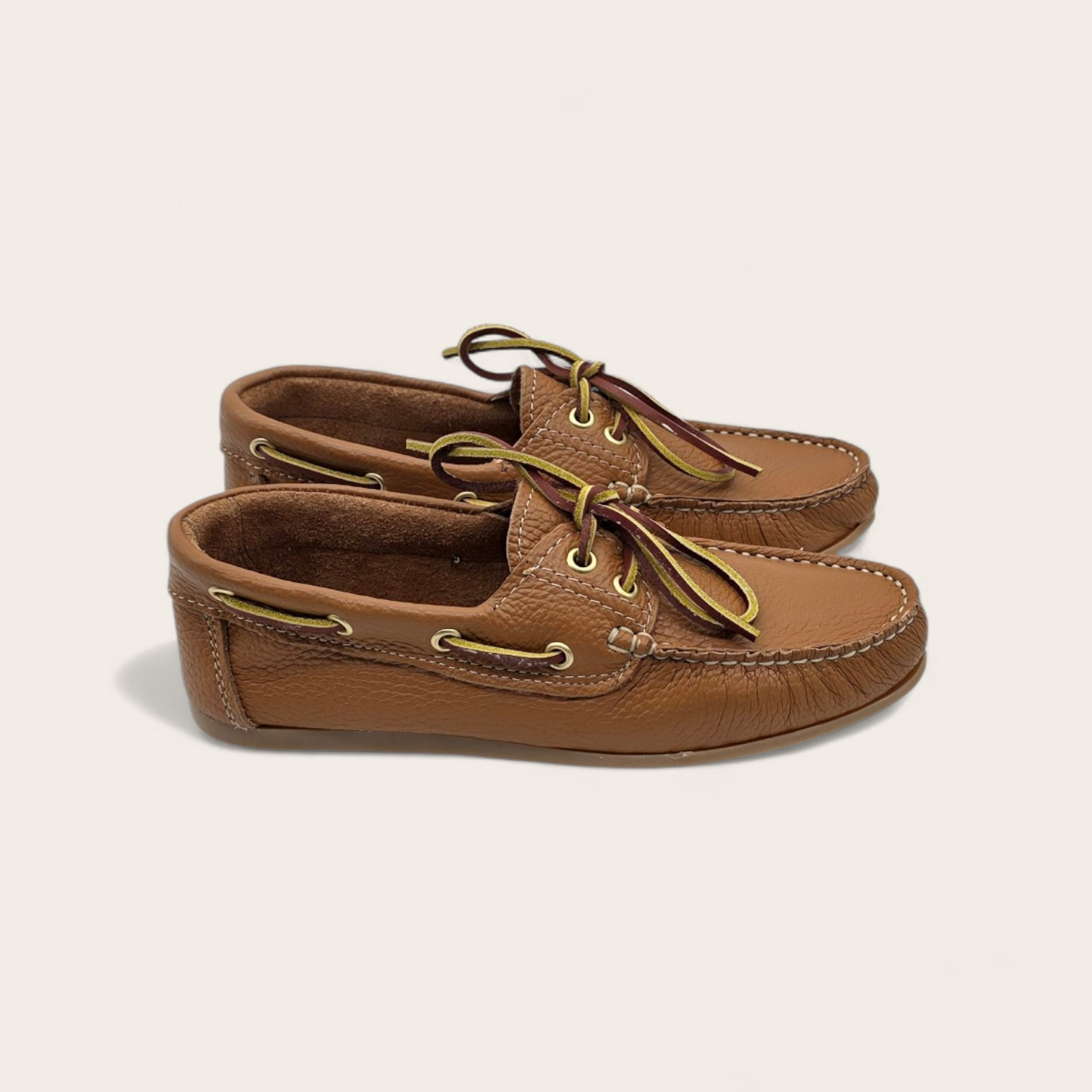 MOCASSINO DA DONNA IN VERA PELLE BOTTOLATA MARRONE